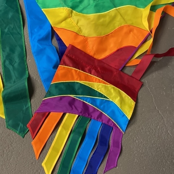 Rainbow flags 3 piece set large medium and small decor decoration outdoor NEW - Picture 2 of 4